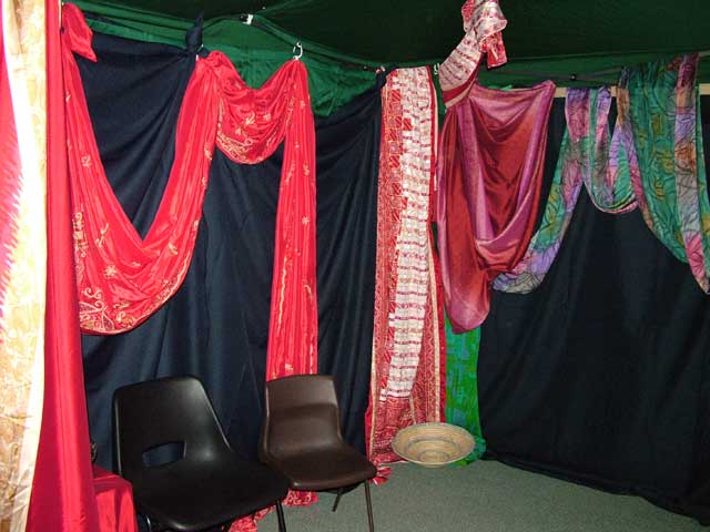 The curtains and hangings