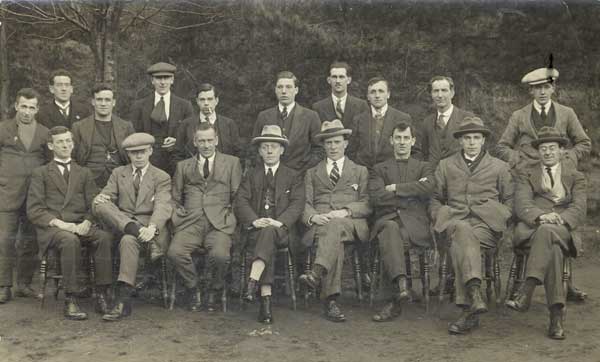 A group of men, perhaps patints or staff
