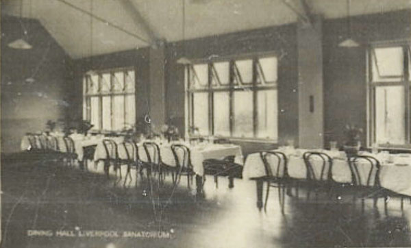 Tables in long rows on polished floor