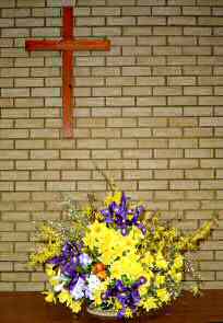 Easter Flowers 2005 with the empty cross