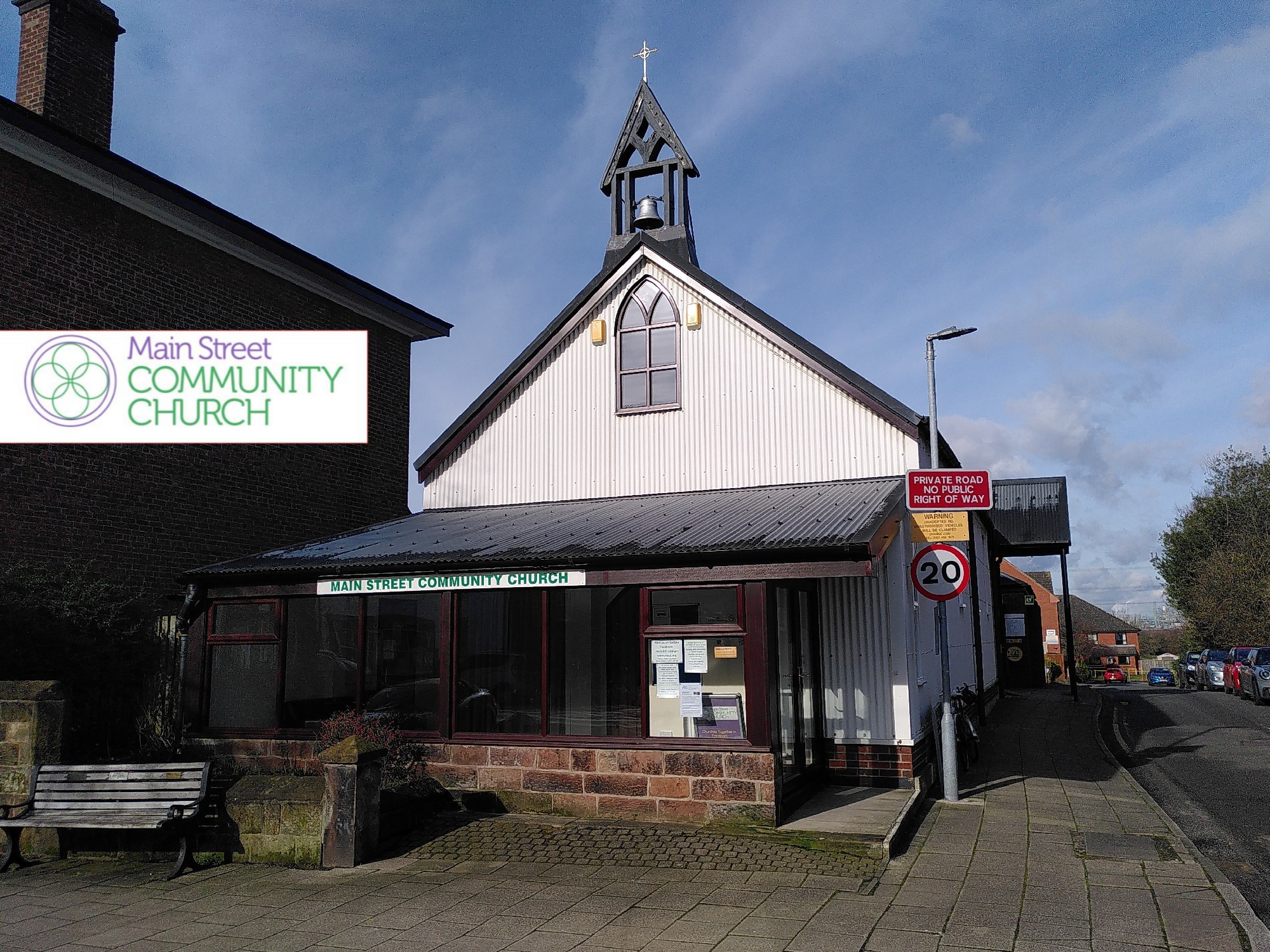 Main Street Community Church with Logo. 2000,1500